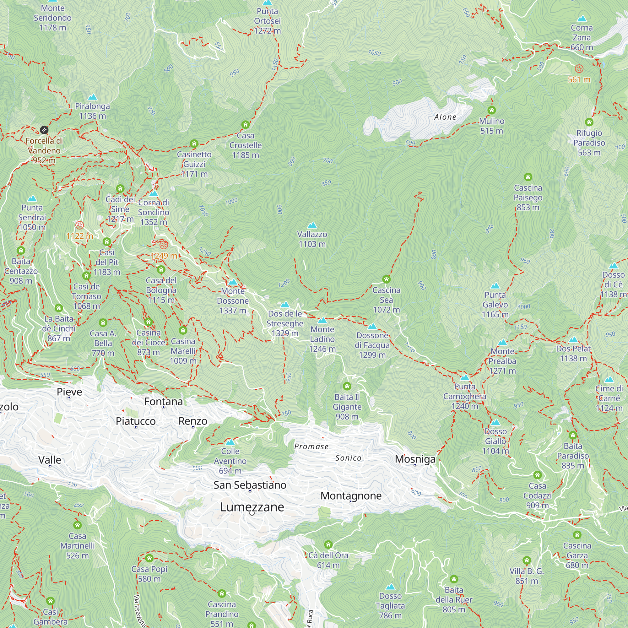 La Tana del Bocia map