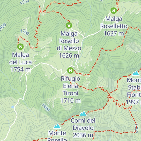 Map of Rifugio Elena Tironi