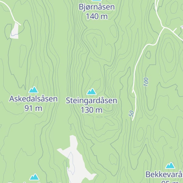 Map of Steingardåsen