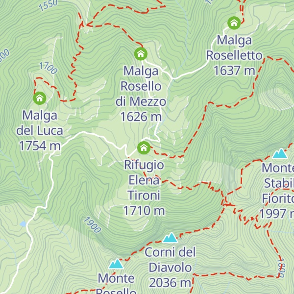 Map of Malga Rosello di Sopra