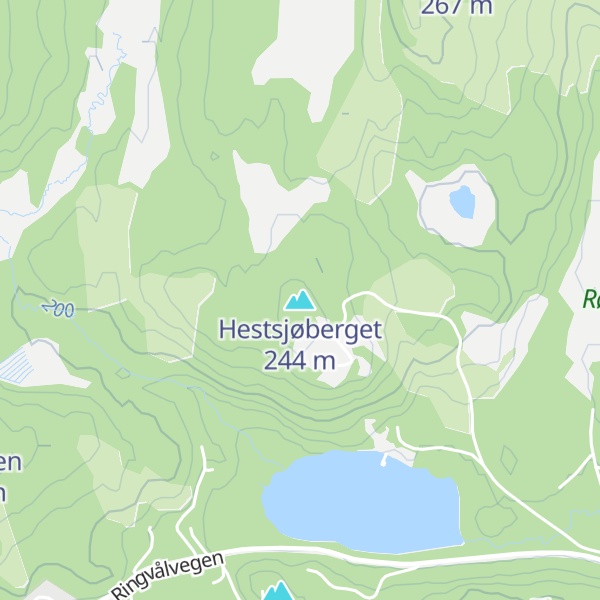 Map of Hestsjøberget