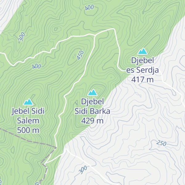 Map of Djebel Sidi Barka