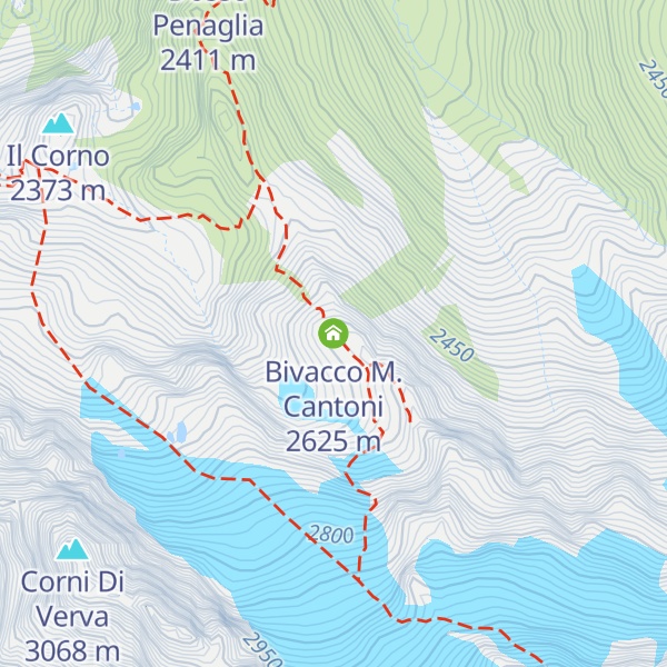 Map of Bivacco M. Cantoni