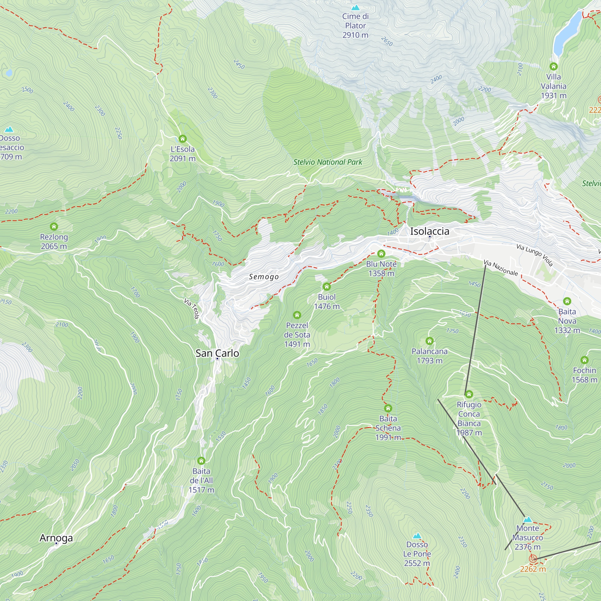 Pezzel de Ciuca map
