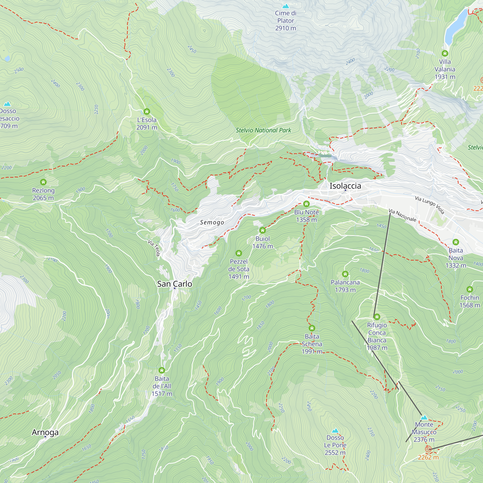 Pezzel de Ciuca map