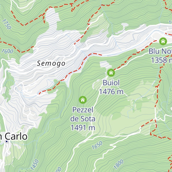 Map of Pezzel de Ciuca