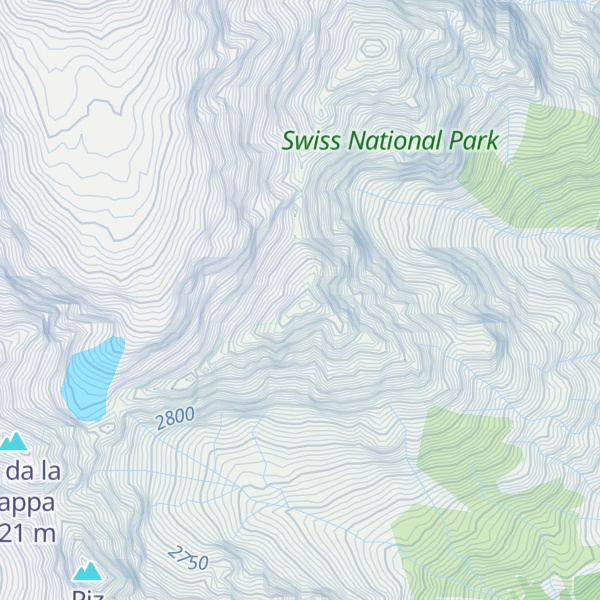 Map of Piz dals Vadès