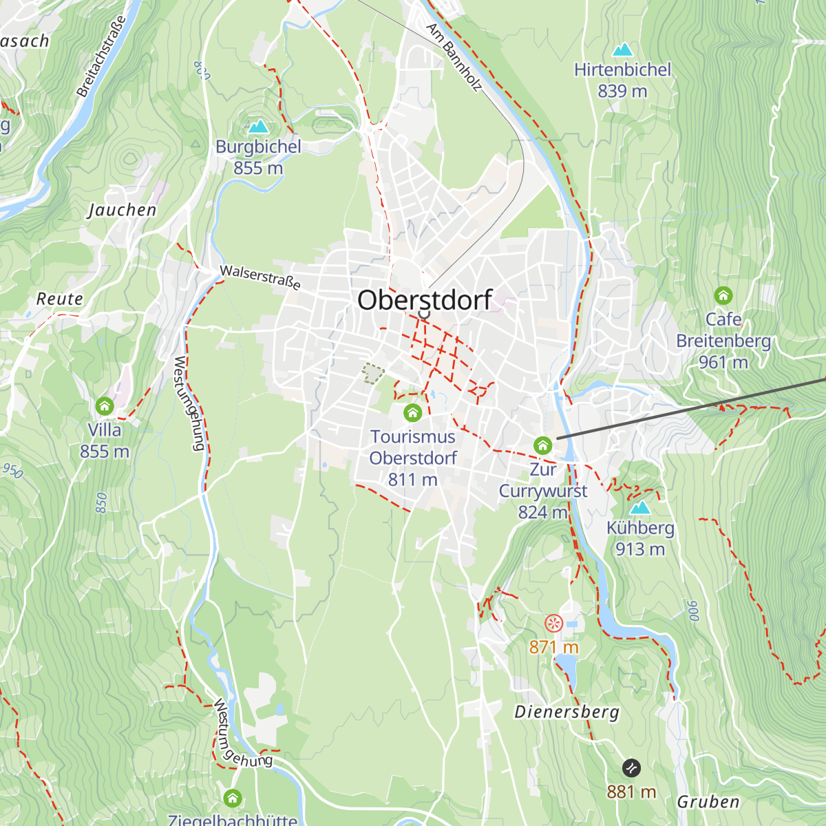 Tourismus Oberstdorf map