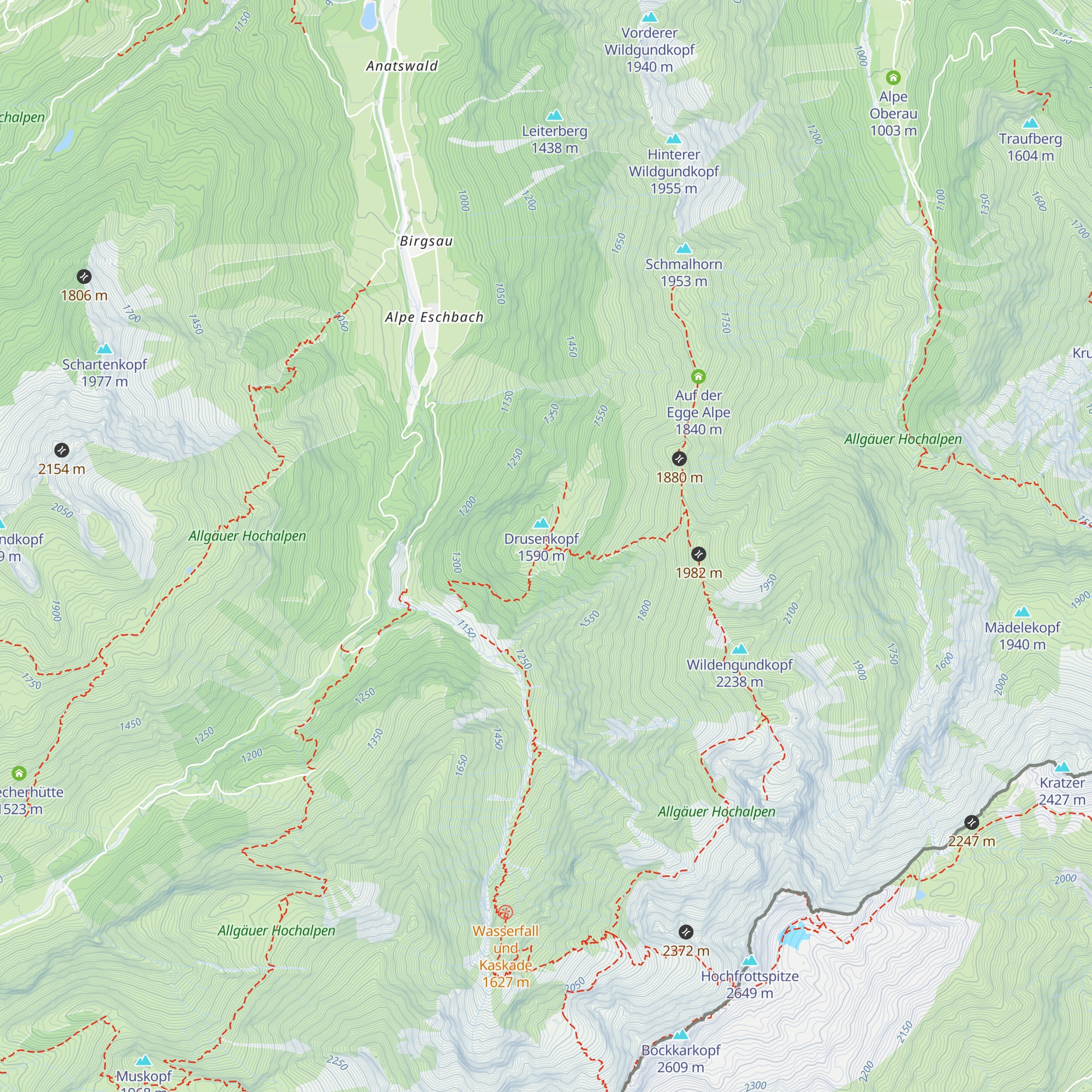 Hintere Einödsbergalpe map