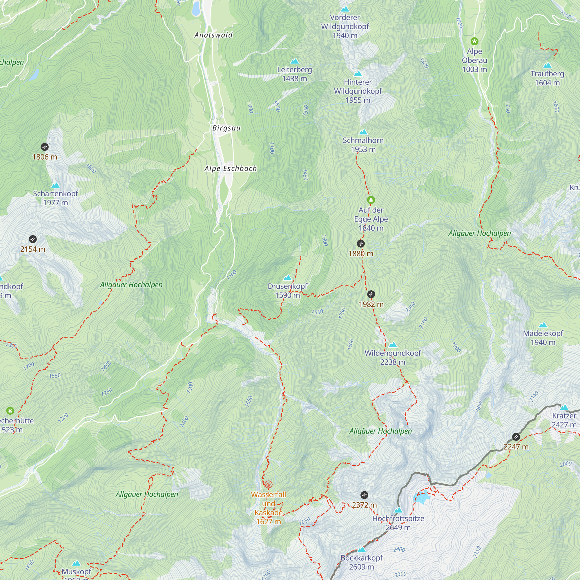 Hintere Einödsbergalpe map