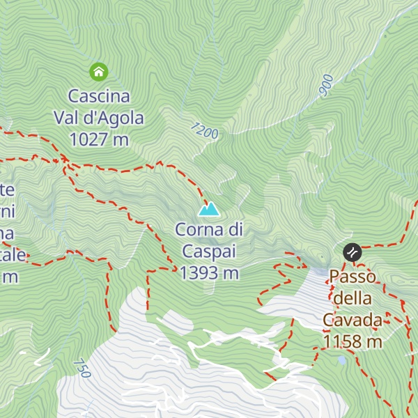 Map of Corna di Caspai