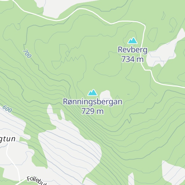 Map of Rønningsbergan