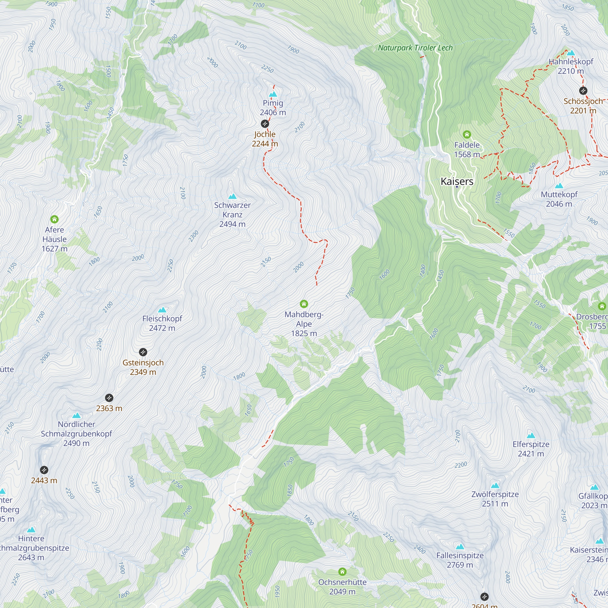 Mahdberg-Alpe map