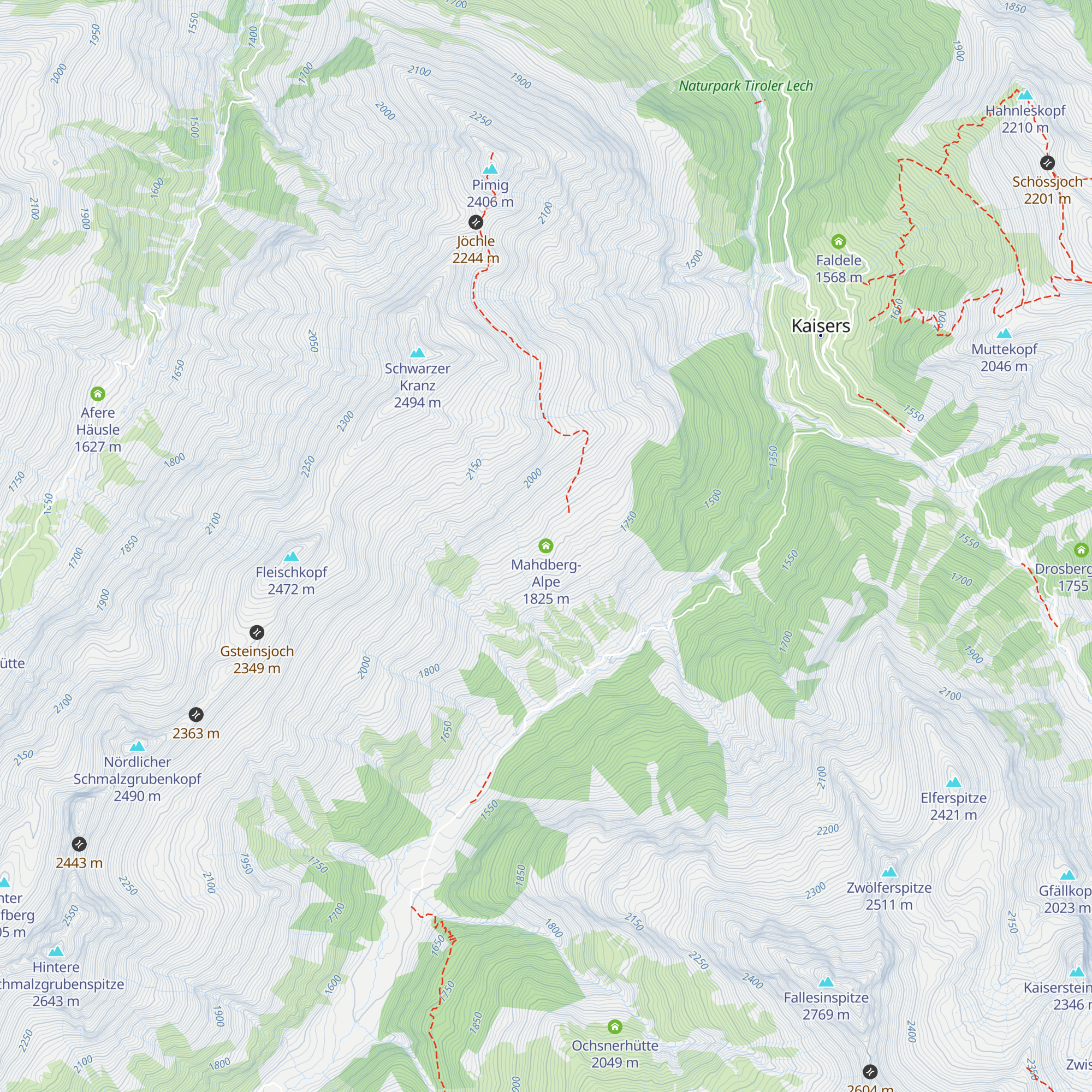 Mahdberg-Alpe map