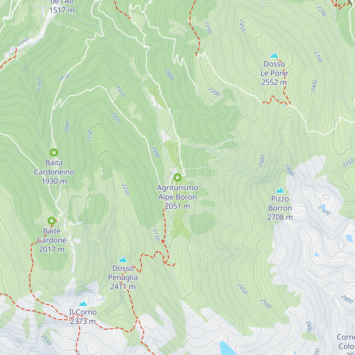 Agriturismo Alpe Boron map