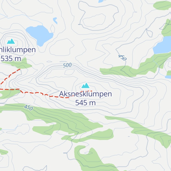 Map of Aksnesklumpen