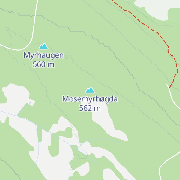 Map of Mosemyrhøgda
