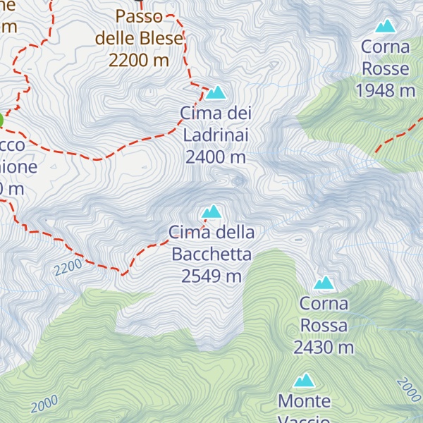 Map of Cima della Bacchetta