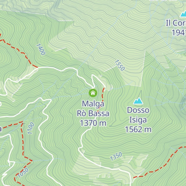 Map of Malga Rò Bassa
