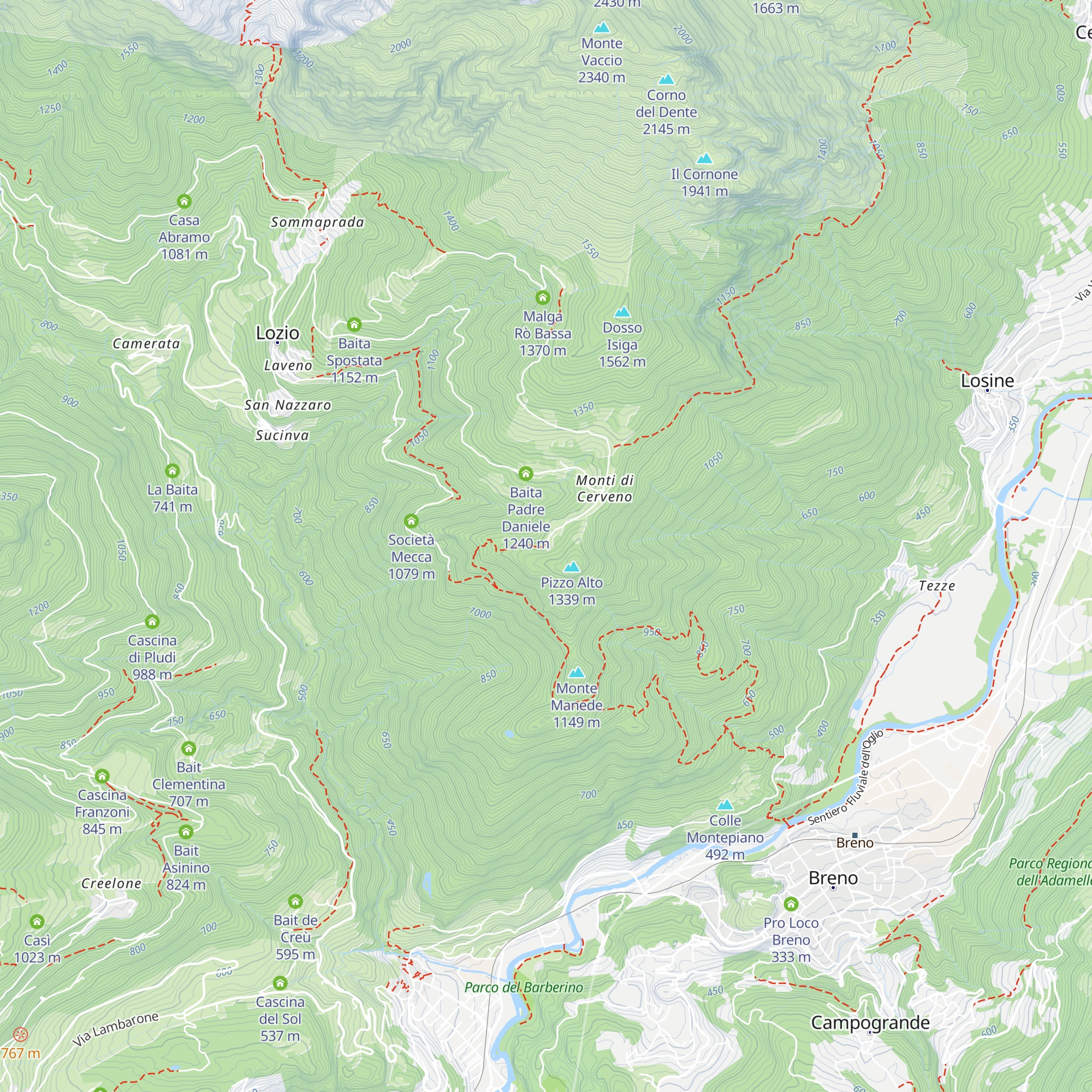 Cà Bergoi map