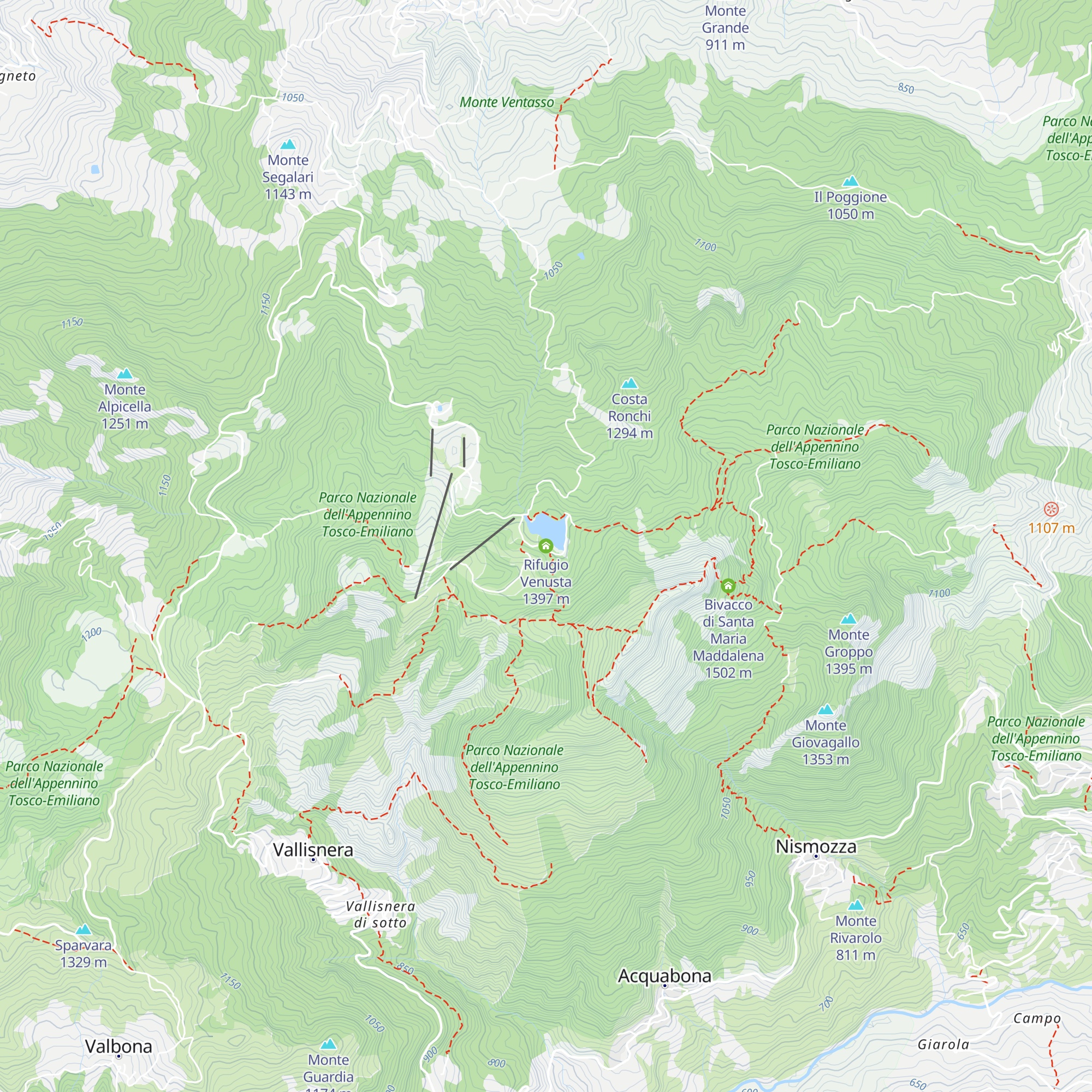 Rifugio Venusta map