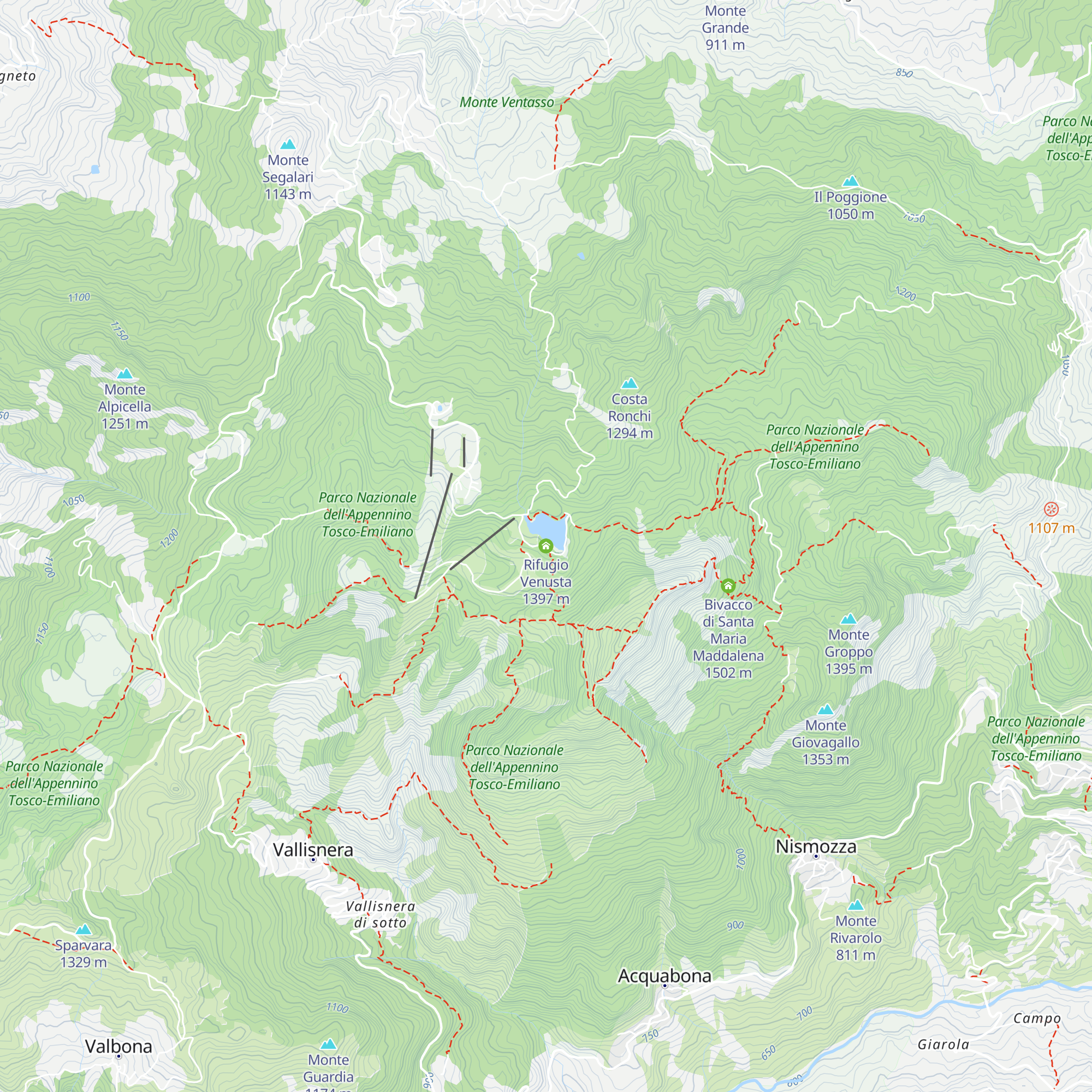 Rifugio Venusta map
