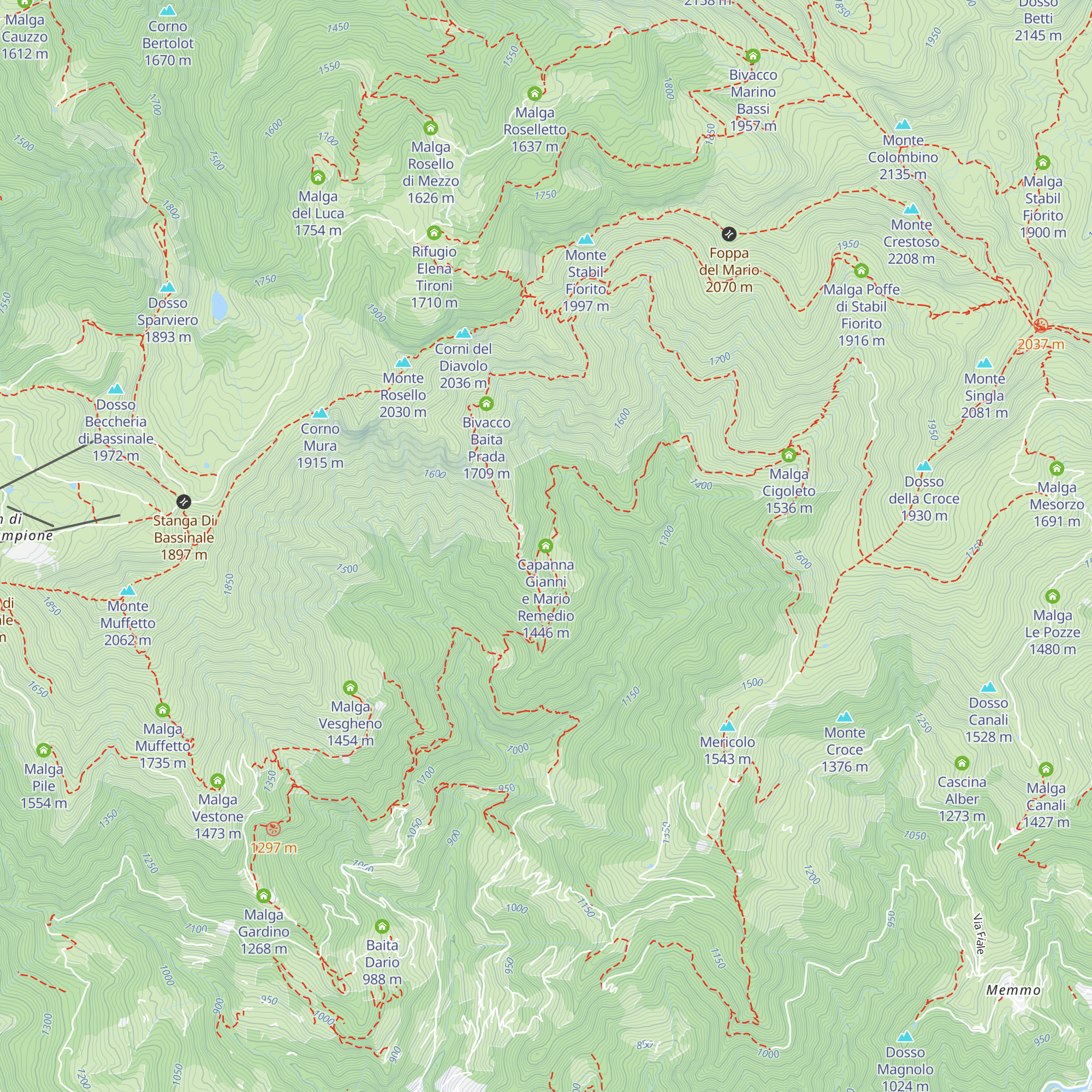 Capanna Gianni e Mario Remedio map