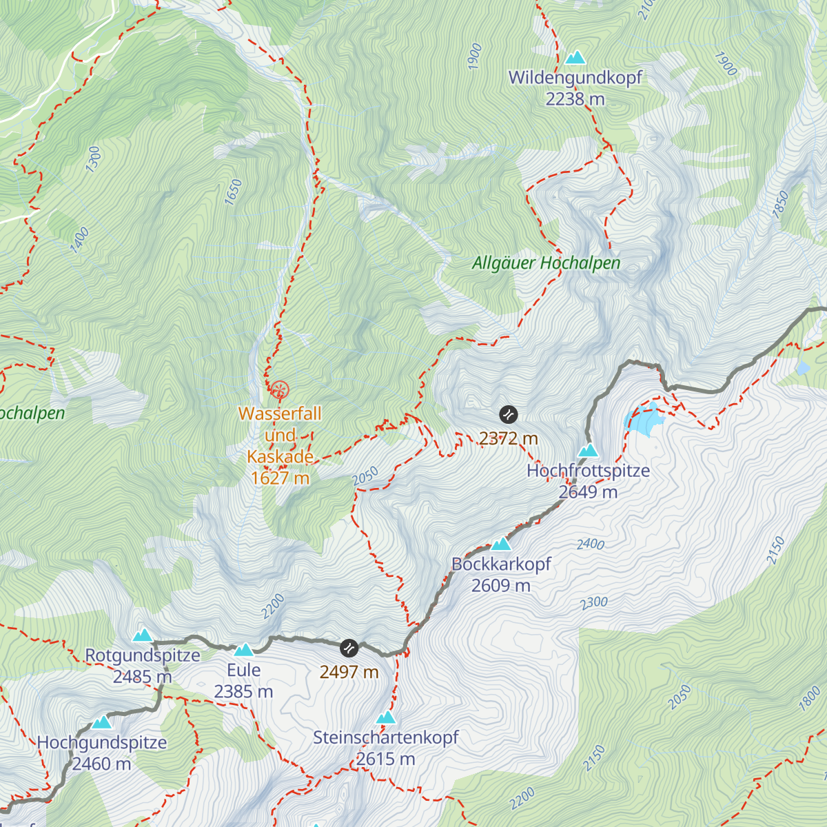Waltenbergerhaus map