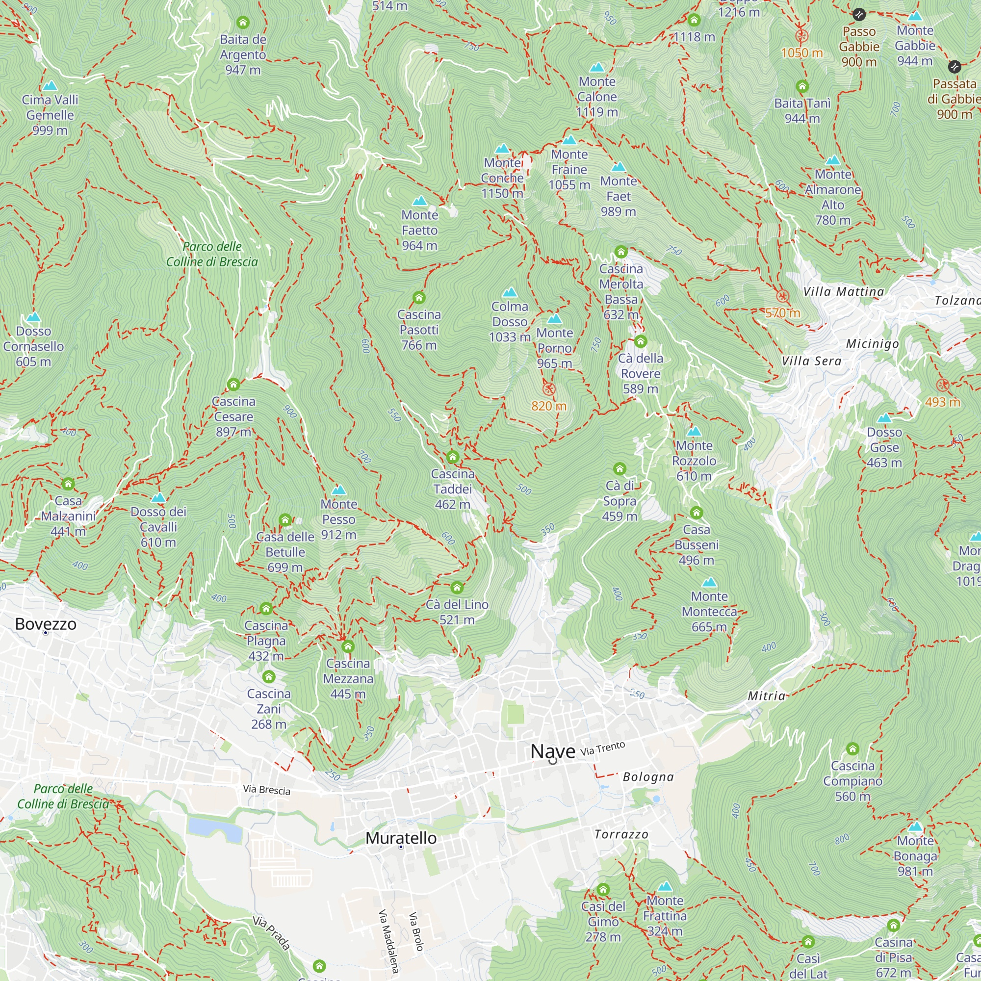 Rifugio Tibet map