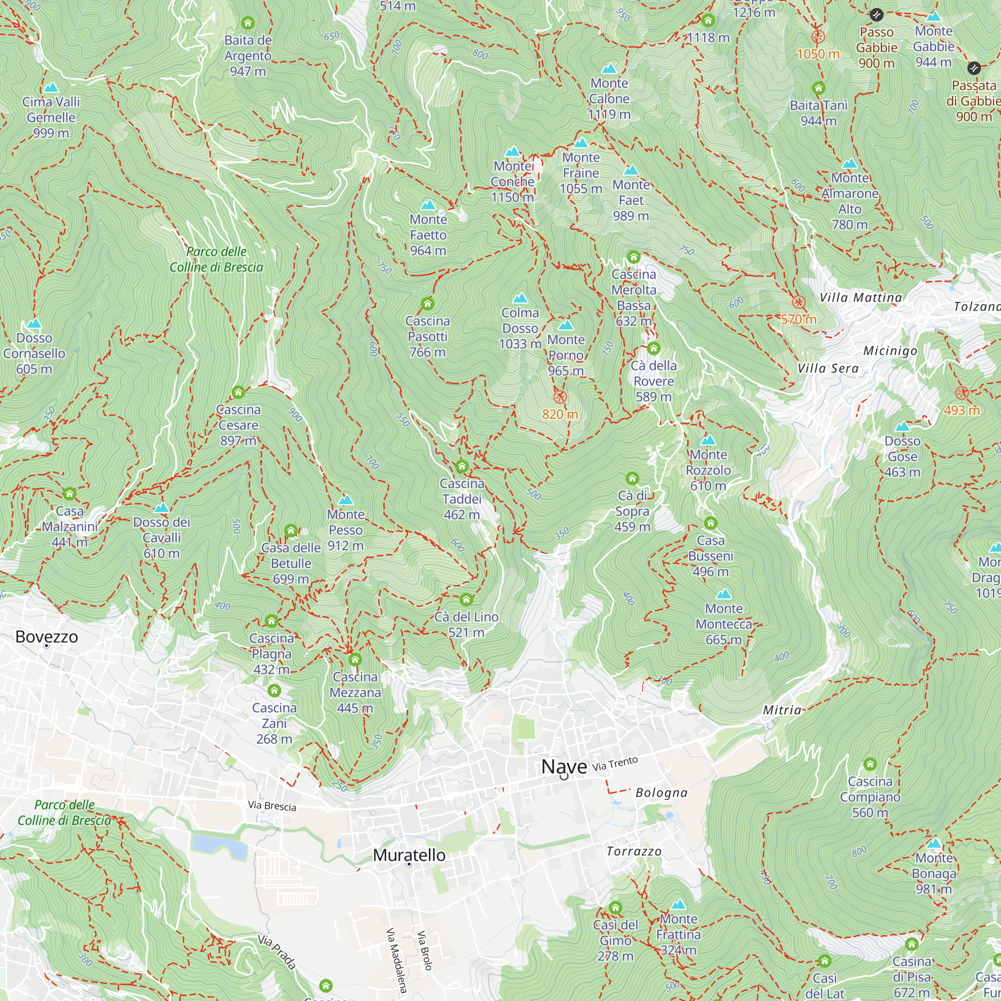 Rifugio Tibet map