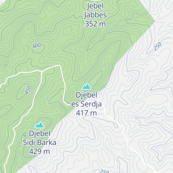 Map of Djebel es Serdja