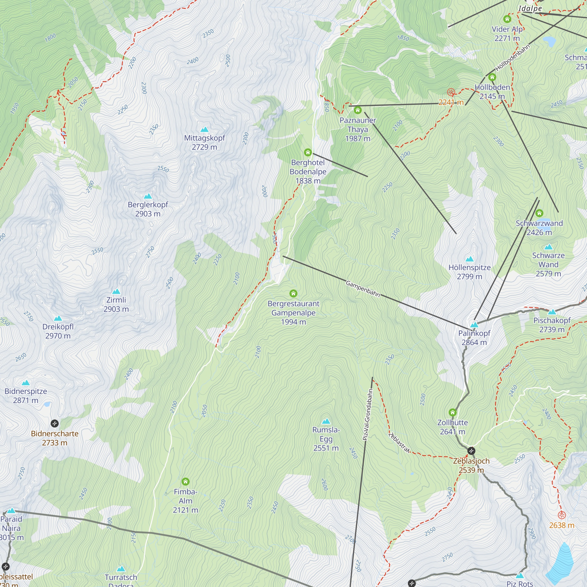 Bergrestaurant Gampenalpe map