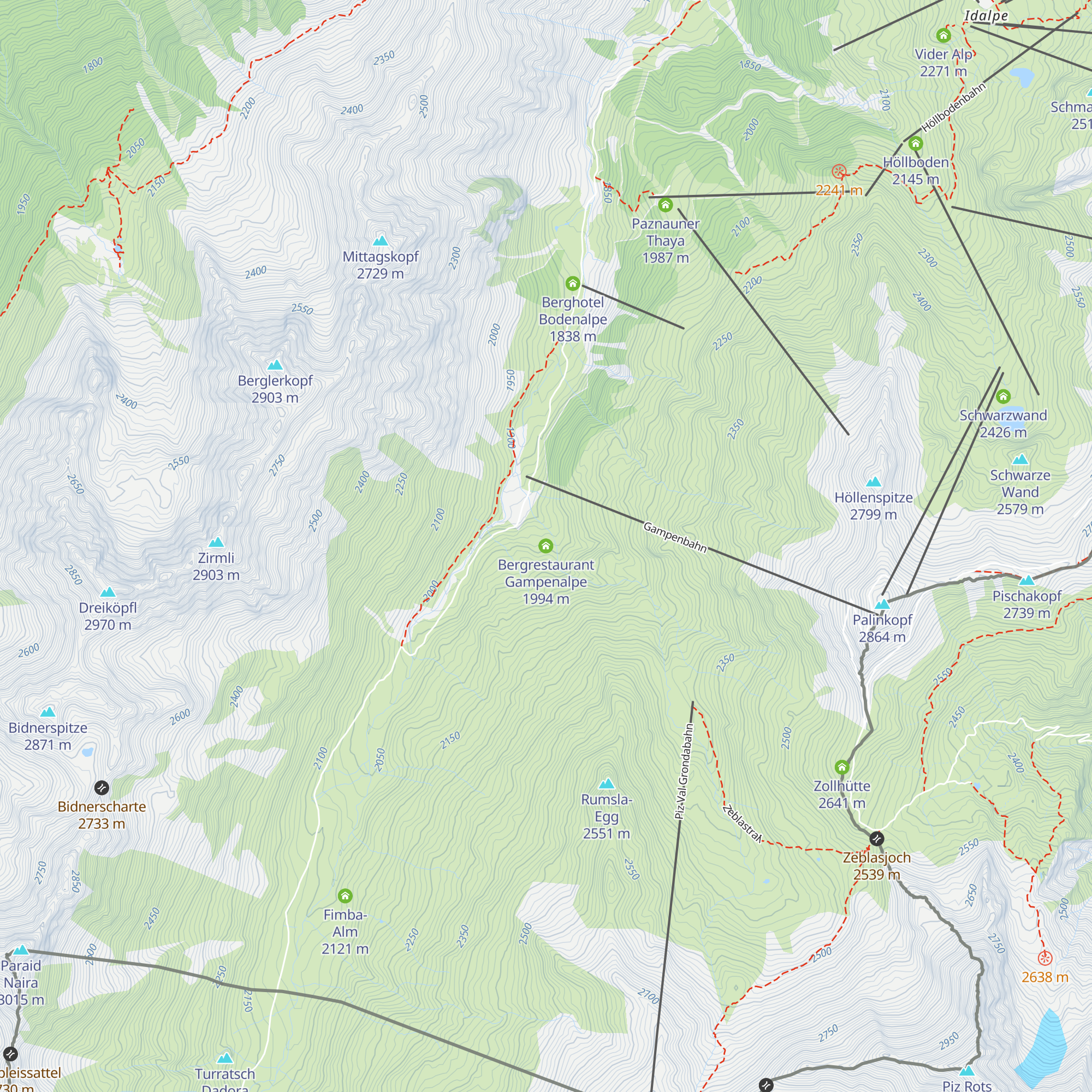 Bergrestaurant Gampenalpe map