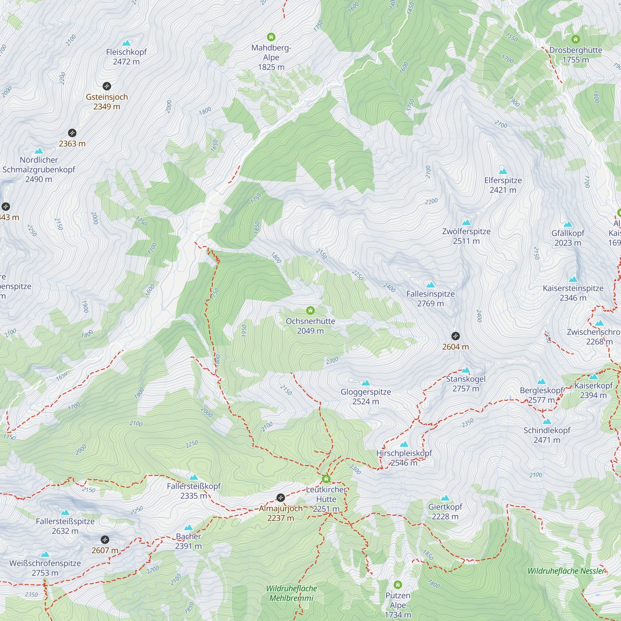 Ochsnerhütte map