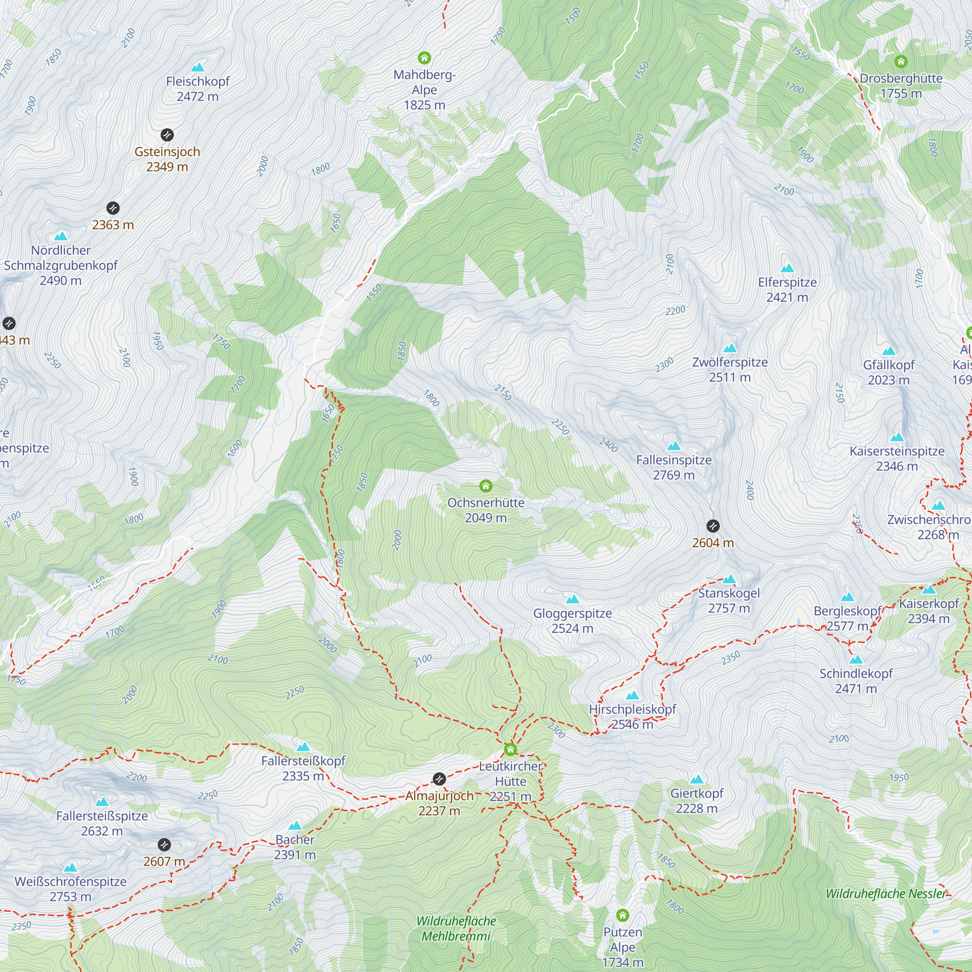 Ochsnerhütte map