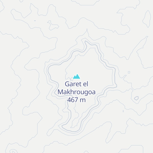 Map of Garet el Makhrougoa