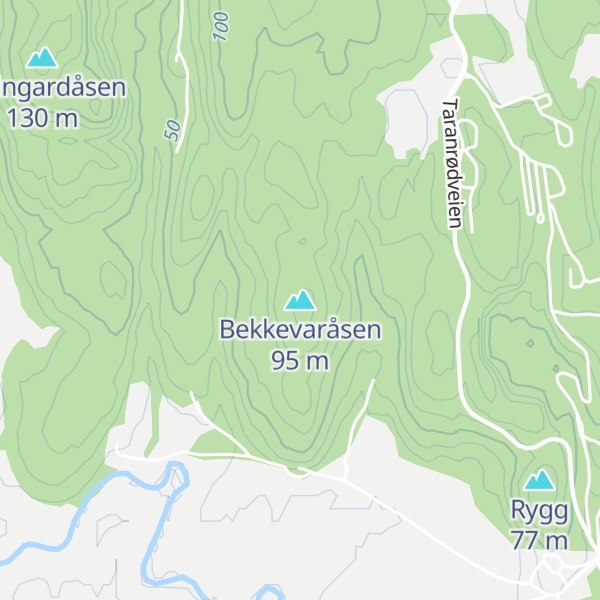 Map of Bekkevaråsen