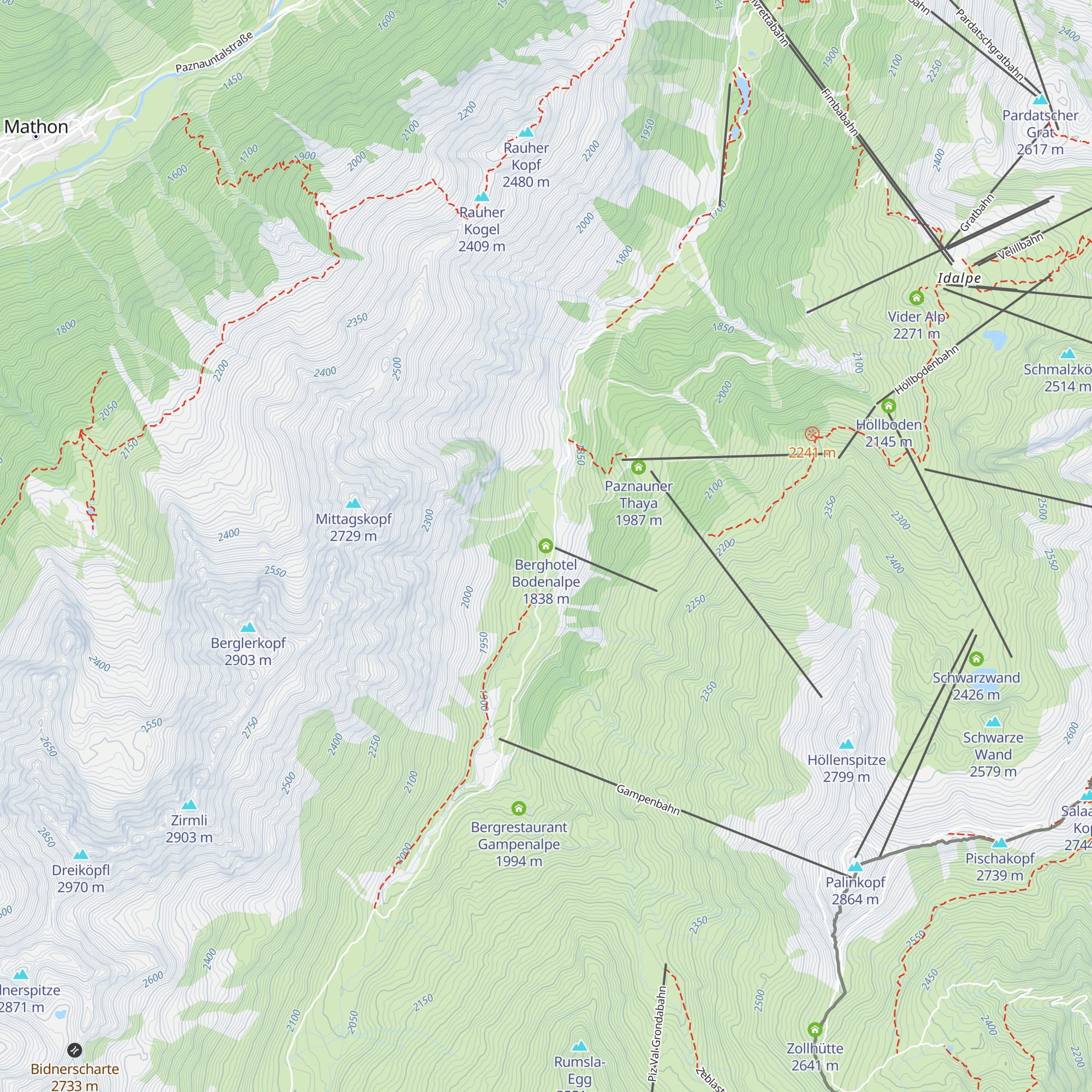 Berghotel Bodenalpe map