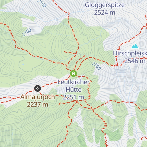 Map of Leutkircher Hütte