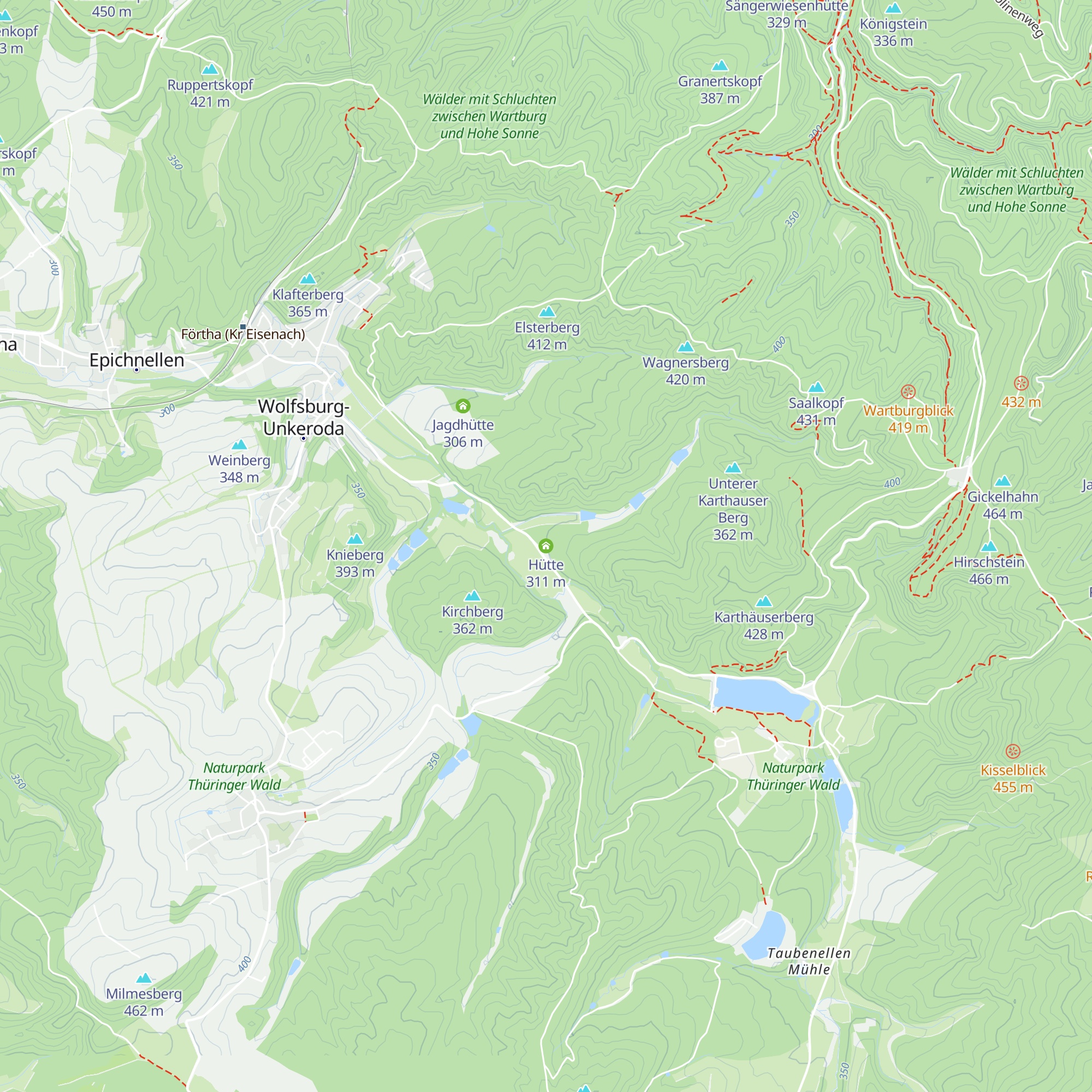 Hütte map