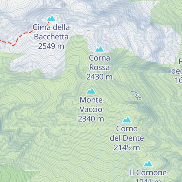 Map of Monte Vaccio