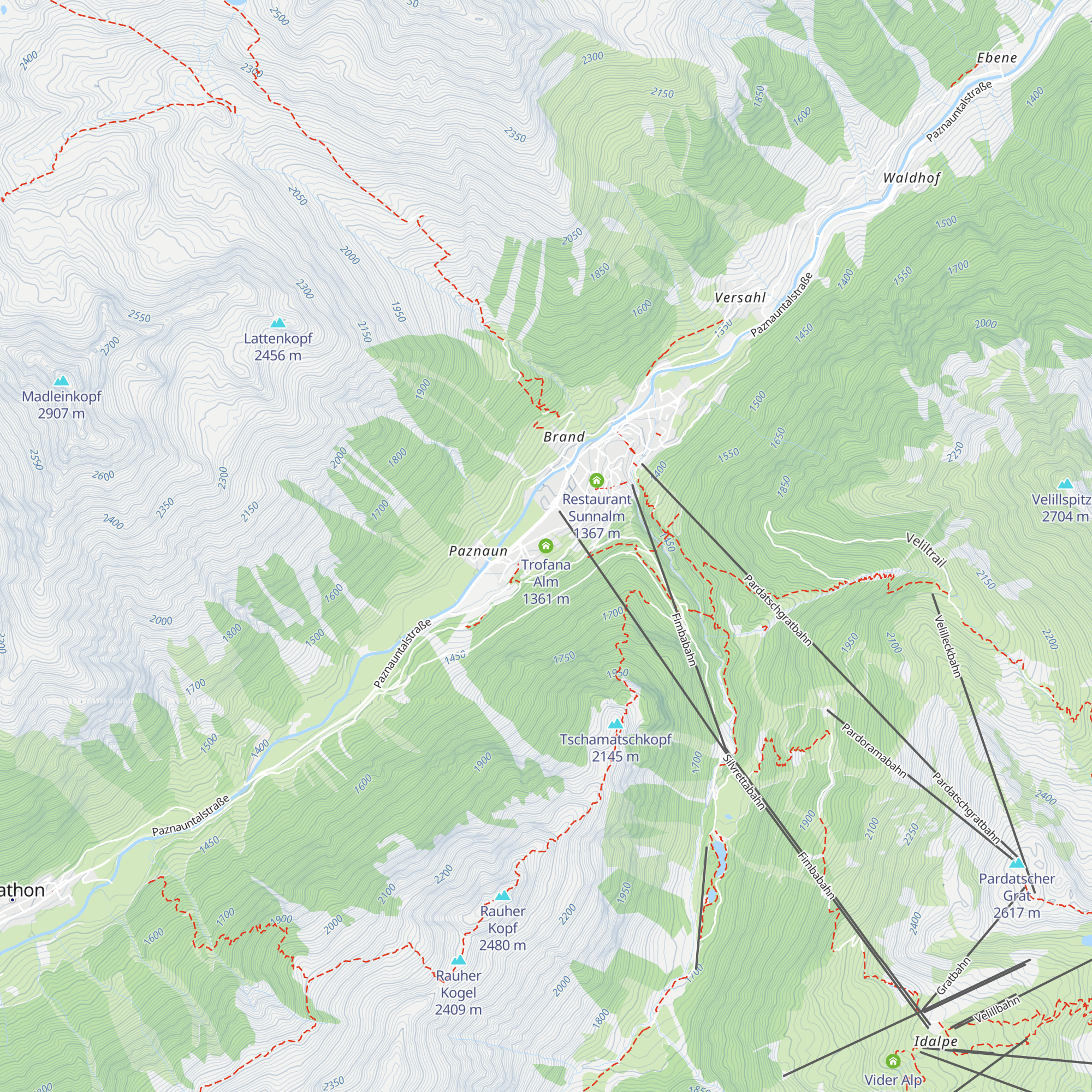 Trofana Alm map