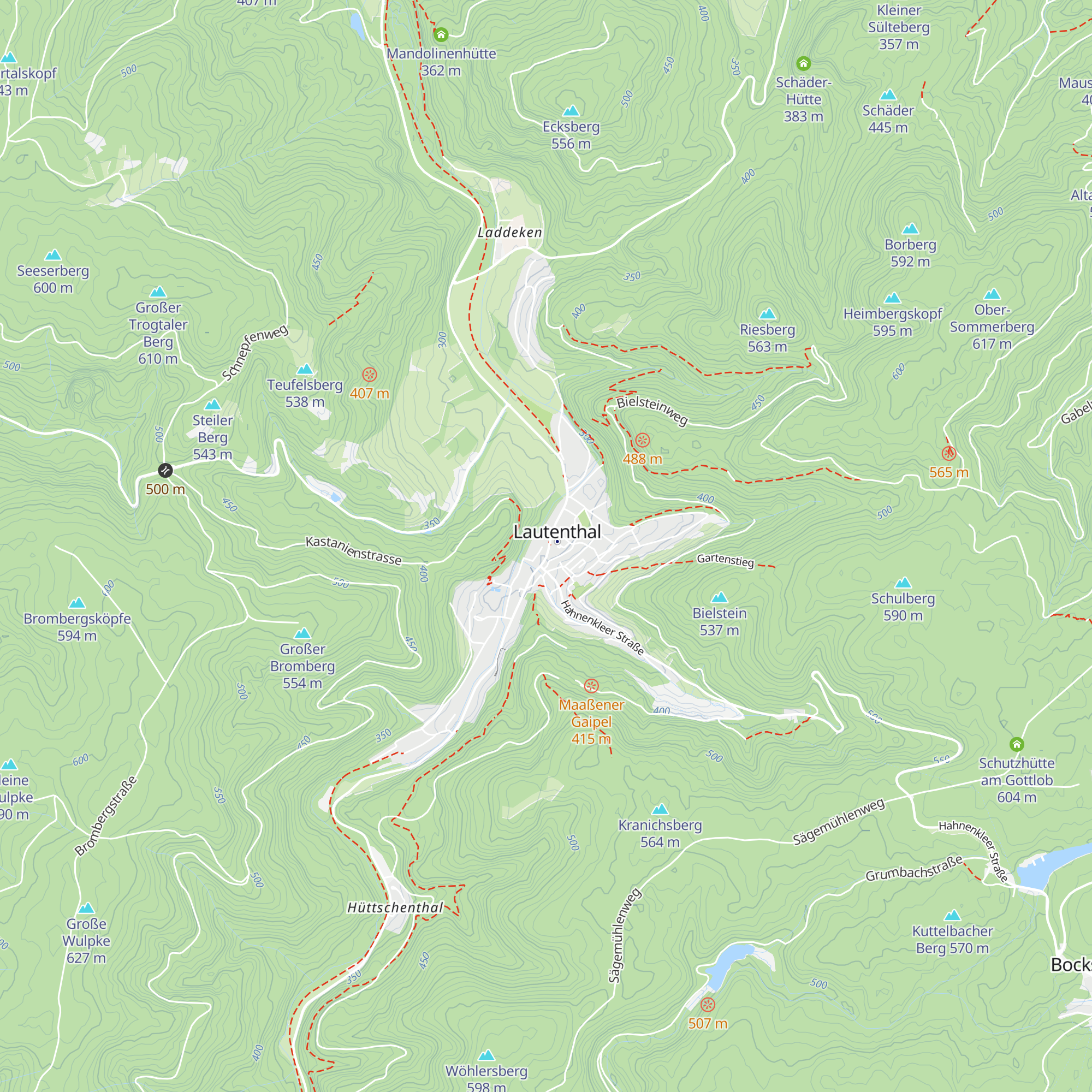 Touristeninformation Lautenthal map