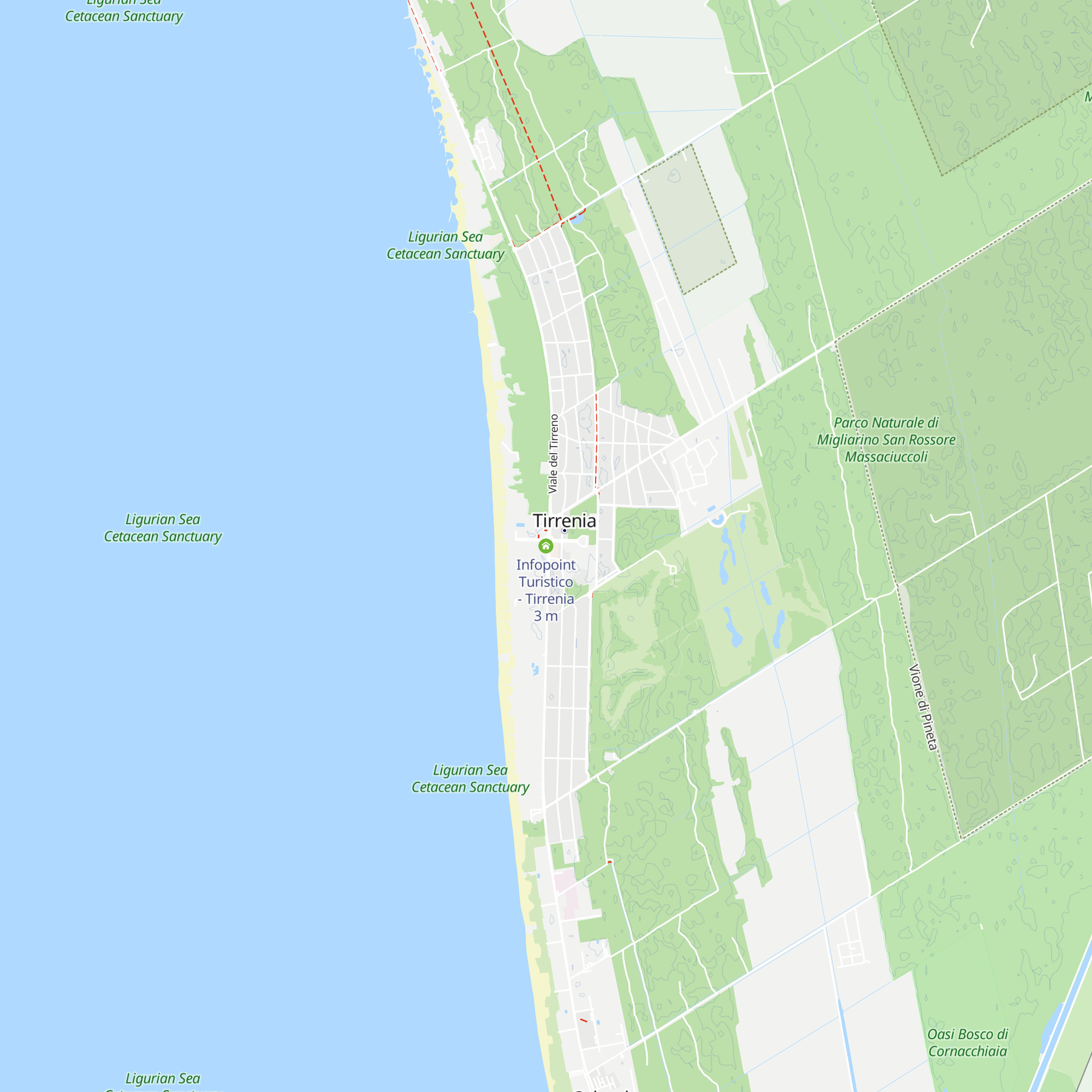 Infopoint Turistico - Tirrenia map