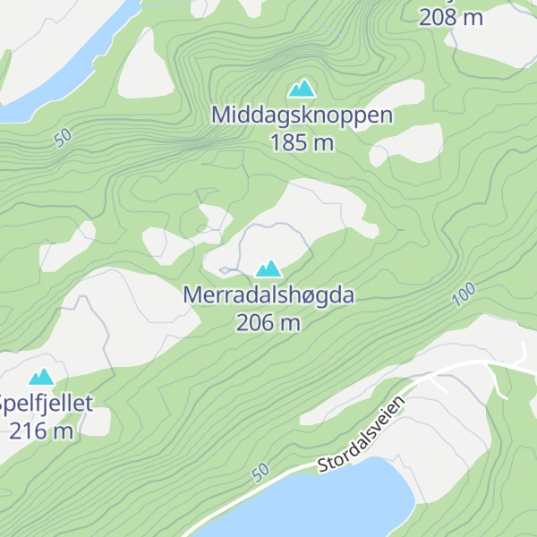 Map of Merradalshøgda