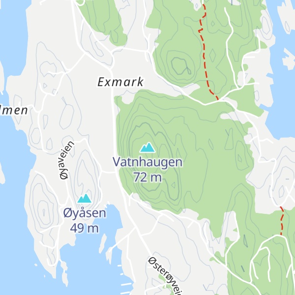 Map of Vatnhaugen