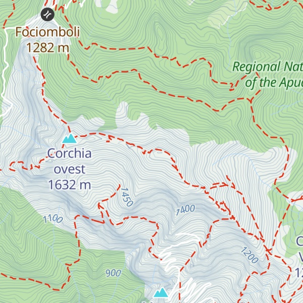 Map of Monte Corchia
