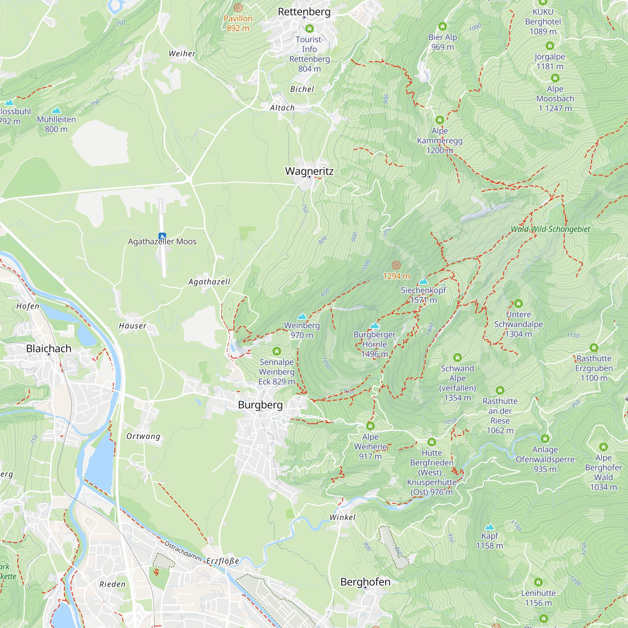 Hof der Alpe Schertelbrunnen map