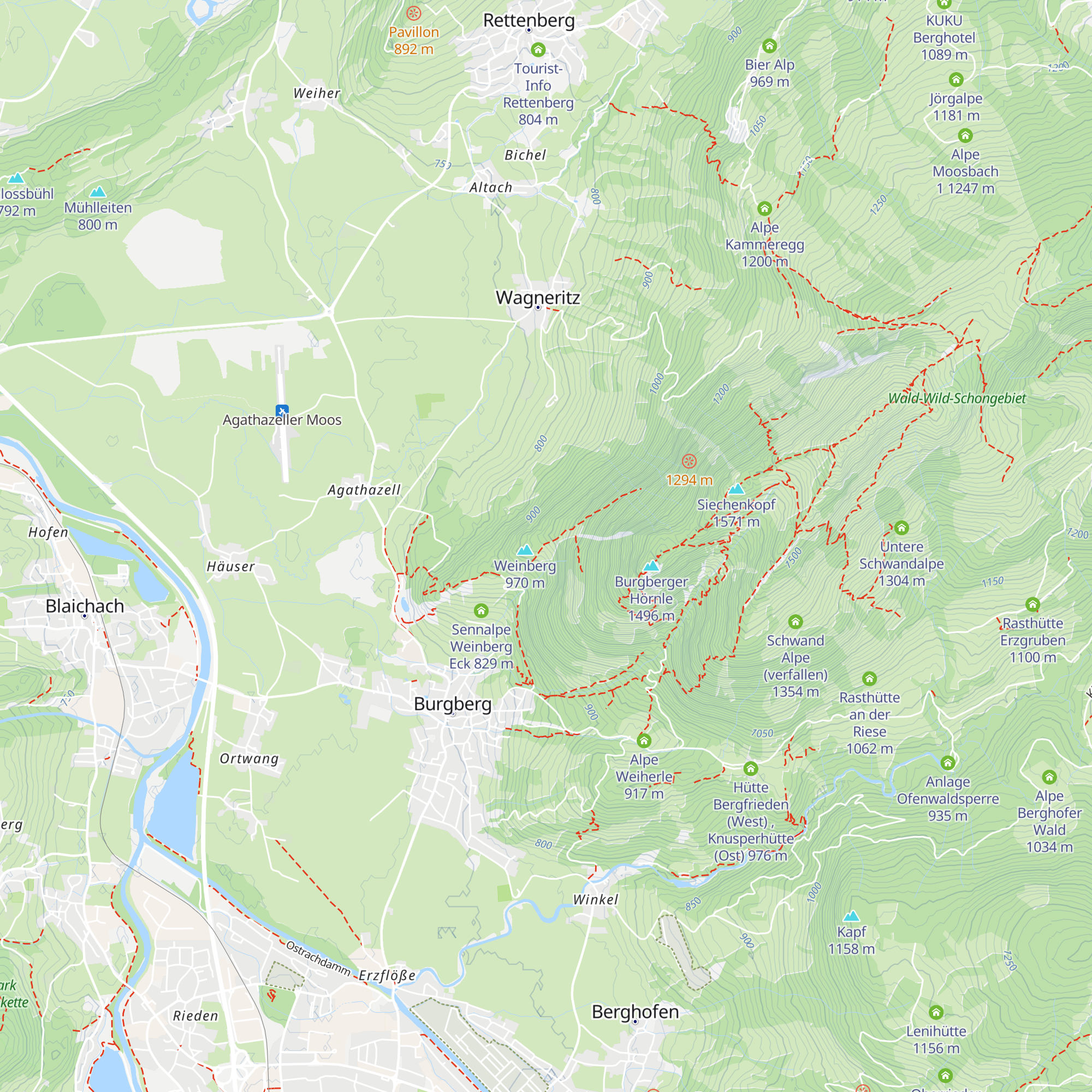 Hof der Alpe Schertelbrunnen map