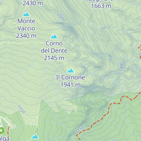 Map of Il Cornone